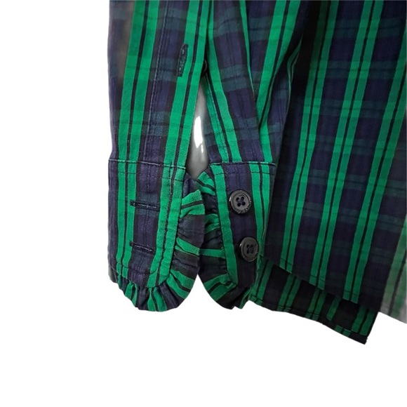 Vineyard Vines Green and Blue Top with Ruffled Collar - Picture 6 of 10